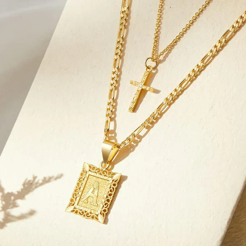 Collier Initial Croisé | Or
