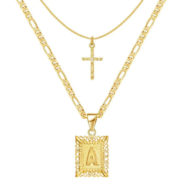 Collier Initial Croisé | Or