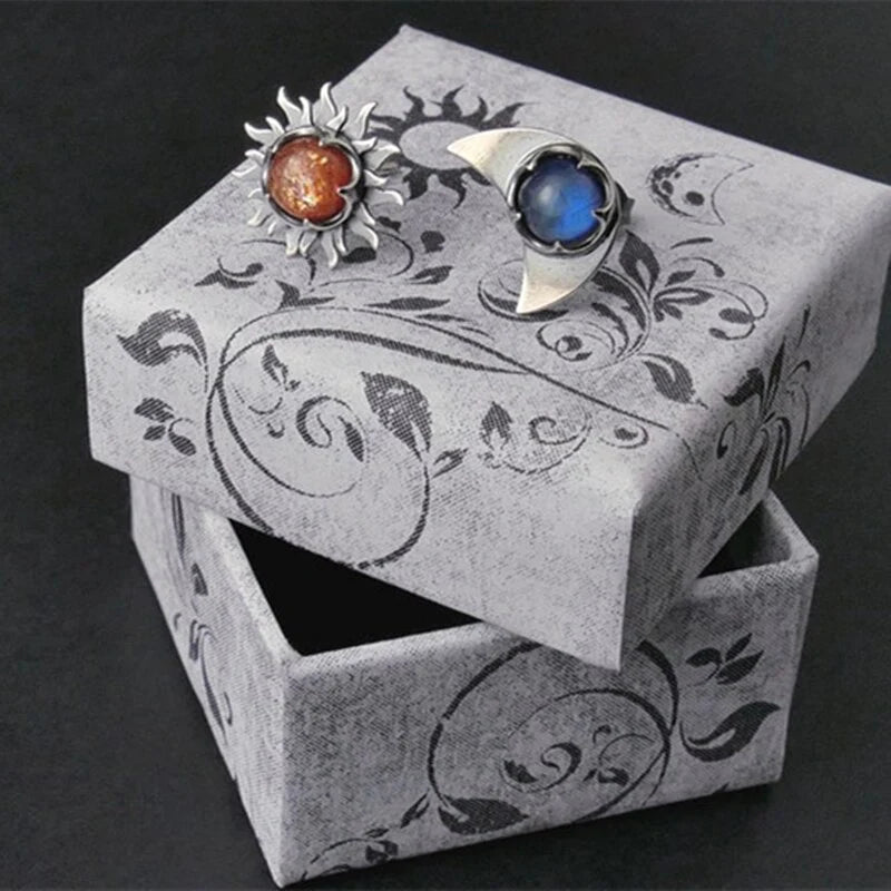 Boucles d'oreilles Lune et Soleil