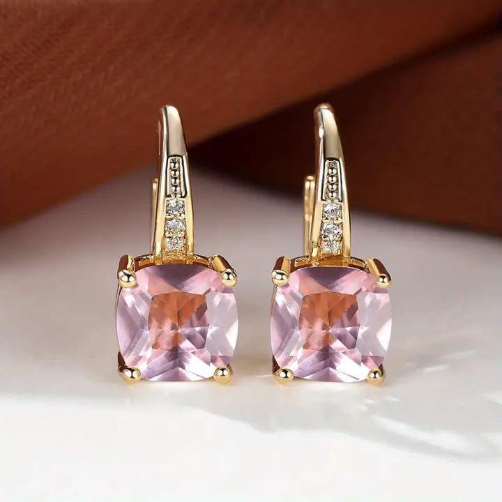 Boucles d'oreilles en pierre mystique | Or
