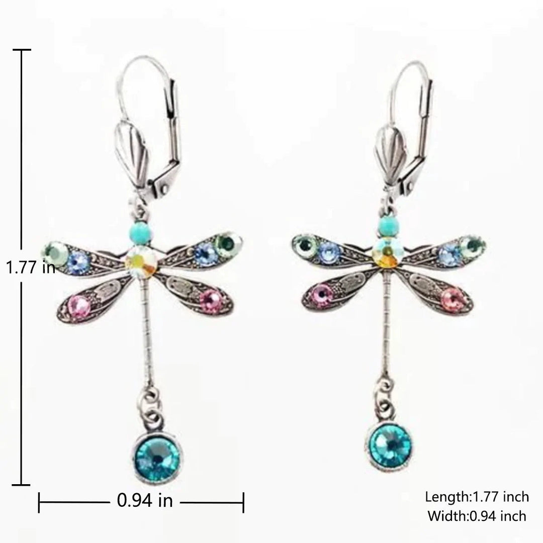 Boucles d'oreilles sculptées en forme de libellule élégante