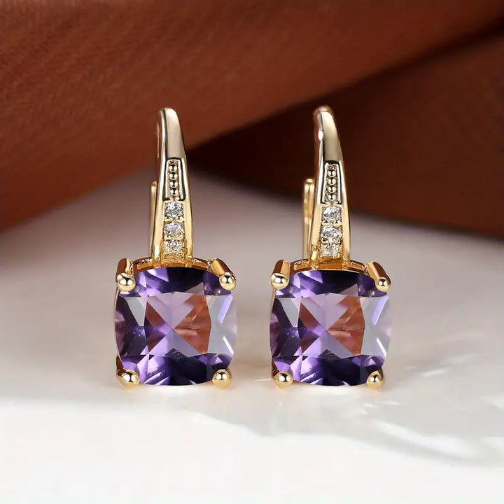 Boucles d'oreilles en pierre mystique | Or
