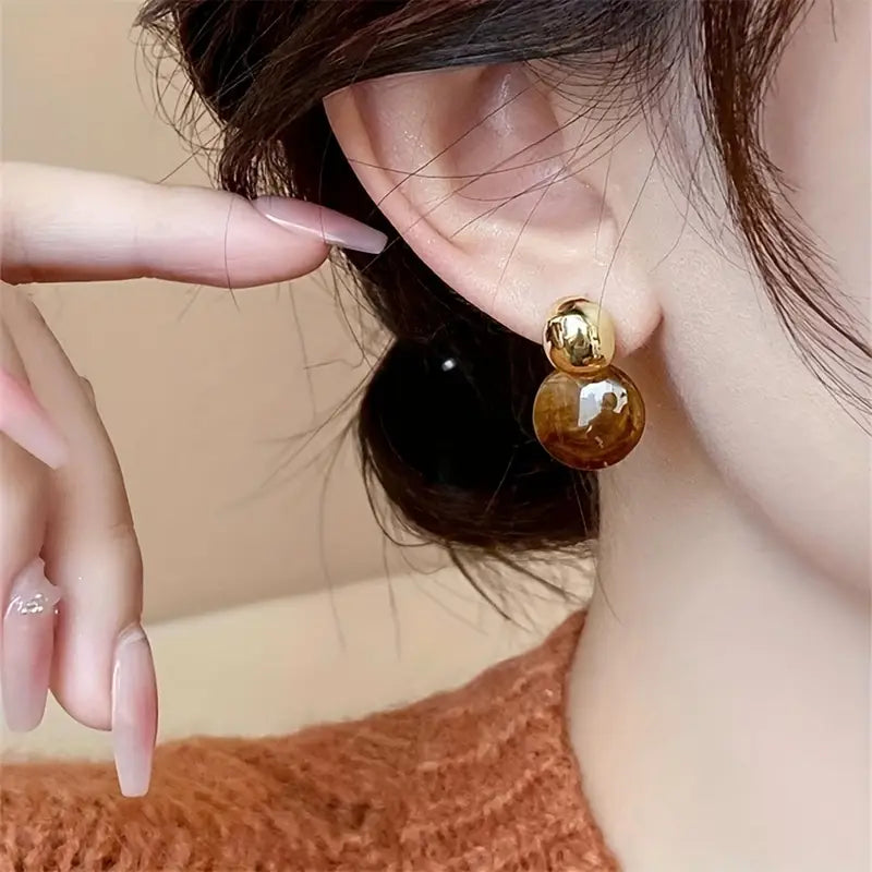 Boucles d'oreilles en goutte Amber d'Aurélie | Or