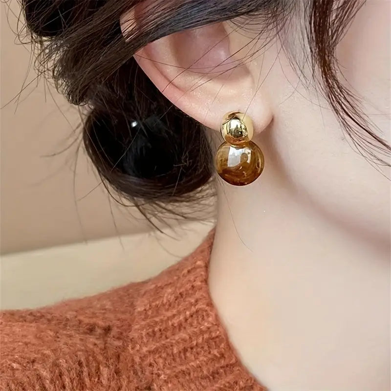 Boucles d'oreilles en goutte Amber d'Aurélie | Or