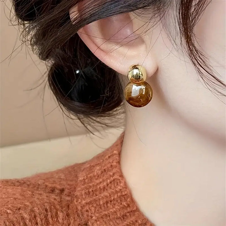 Boucles d'oreilles en goutte Amber d'Aurélie | Or