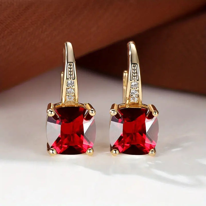Boucles d'oreilles en pierre mystique | Or