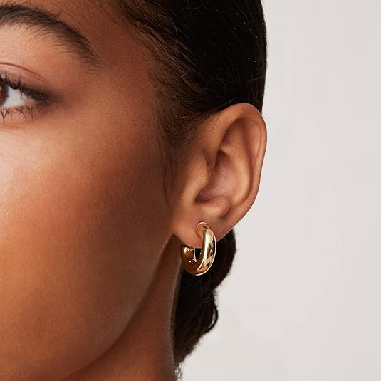 Boucles d'oreilles en forme de créole Stardust | Or