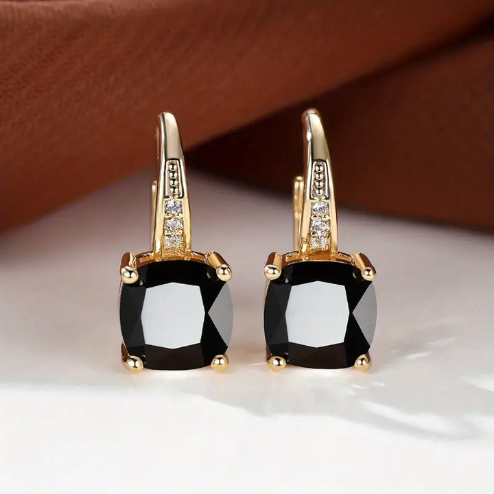 Boucles d'oreilles en pierre mystique | Or