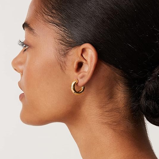 Boucles d'oreilles en forme de créole Stardust | Or