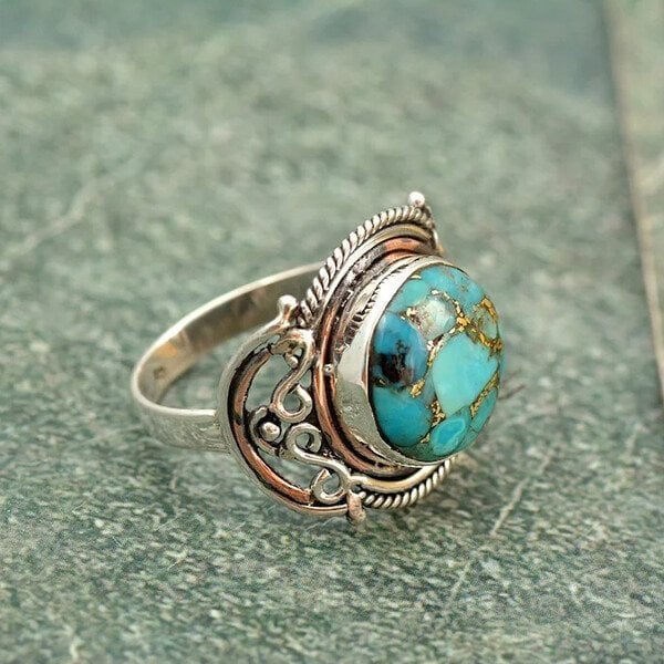 Turquoise Boho Ring