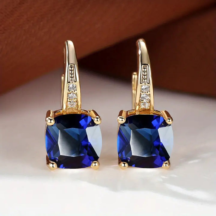 Boucles d'oreilles en pierre mystique | Or