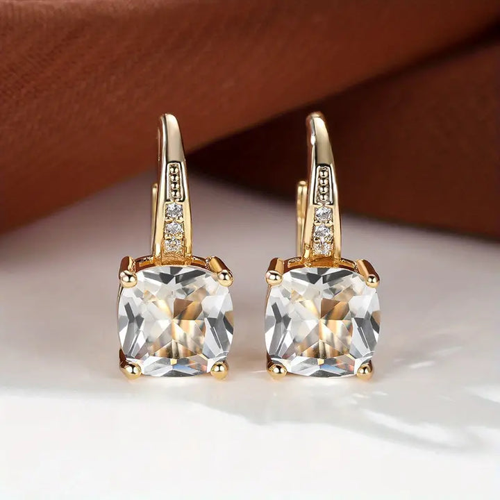 Boucles d'oreilles en pierre mystique | Or