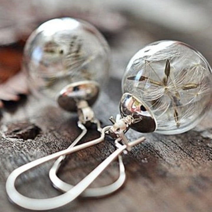 Boucles d'oreilles Pissenlit en argent