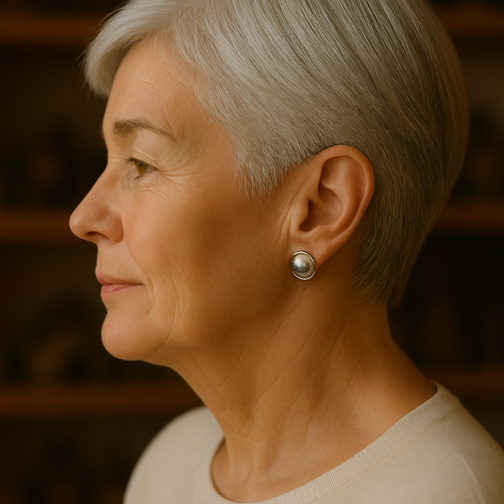 Boucles d'oreilles élégantes en perles noires