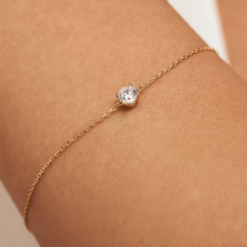 Bracelet en Pierre Moissanite Cléa | Or