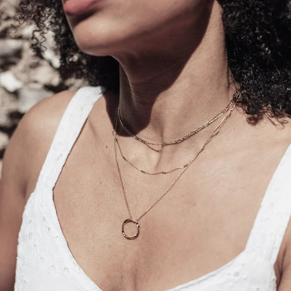 Collier à trois rangs Open Circle | Or