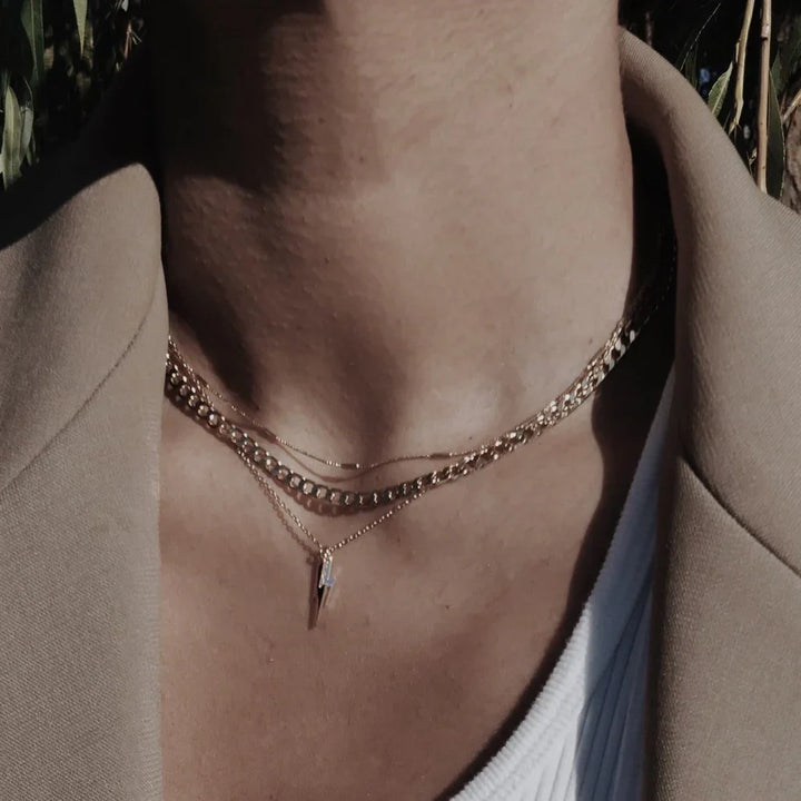 Collier en Chaîne à Maillons Plat | Or