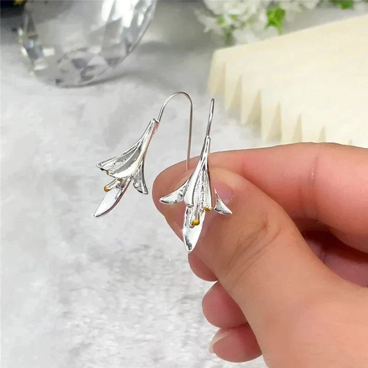 Boucles d'oreilles en Argent avec Fleur