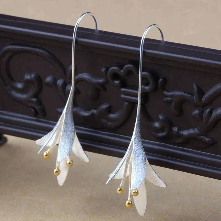 Boucles d'oreilles en Argent avec Fleur