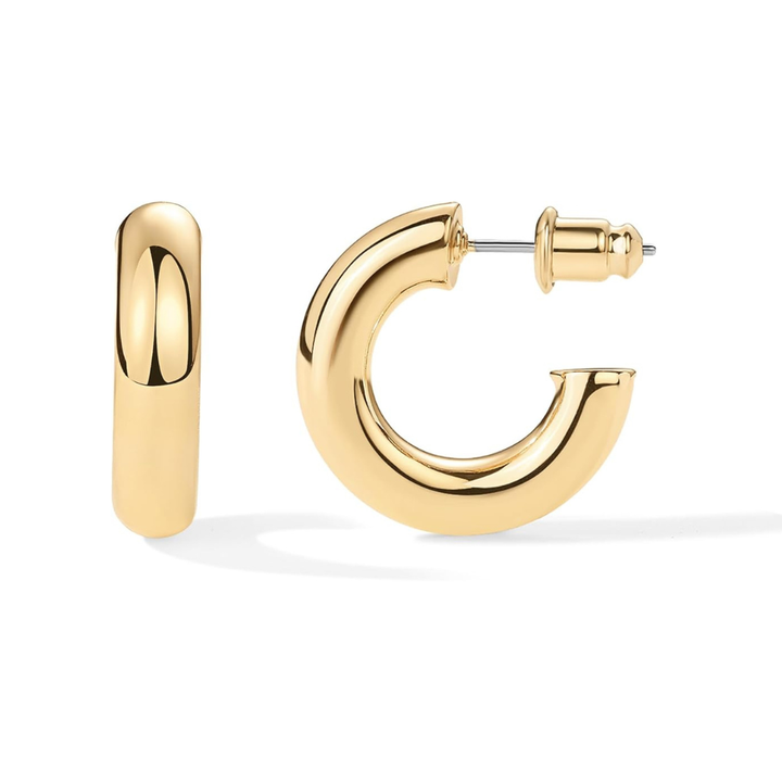 Boucles d'oreilles en forme de créole Stardust | Or