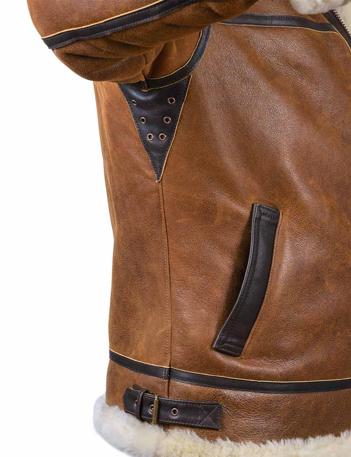 Aron™ | Bomberjakke med hette i pels