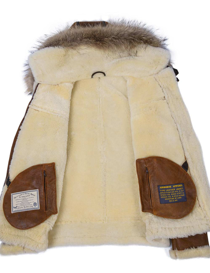 Aron™ | Bomberjakke med hette i pels