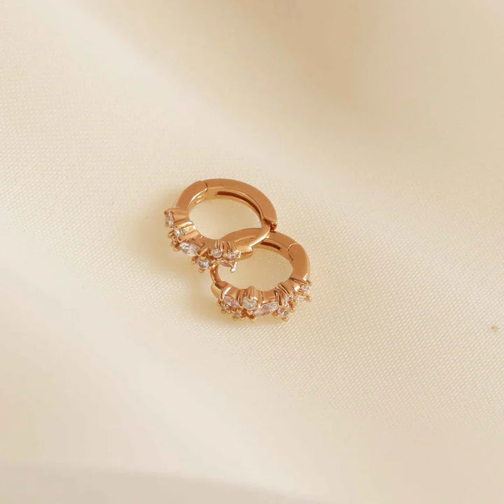 Boucles d'oreilles en forme de cristal | Or