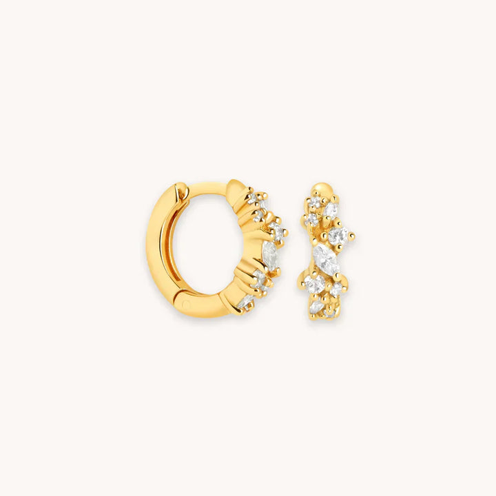 Boucles d'oreilles en forme de cristal | Or