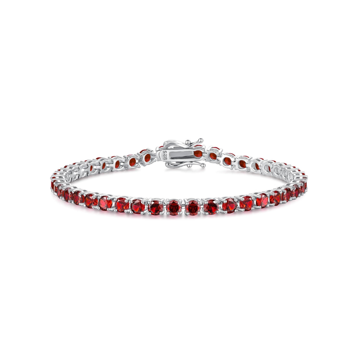 Bracelet de Tennis en Rubis | Or Blanc