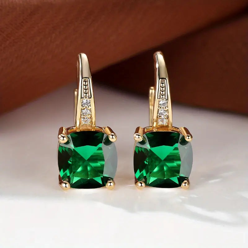 Boucles d'oreilles en pierre mystique | Or