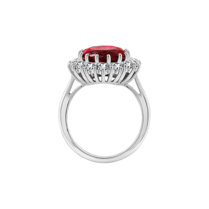 Bague Rubis Couronne Écarlate | Or Blanc