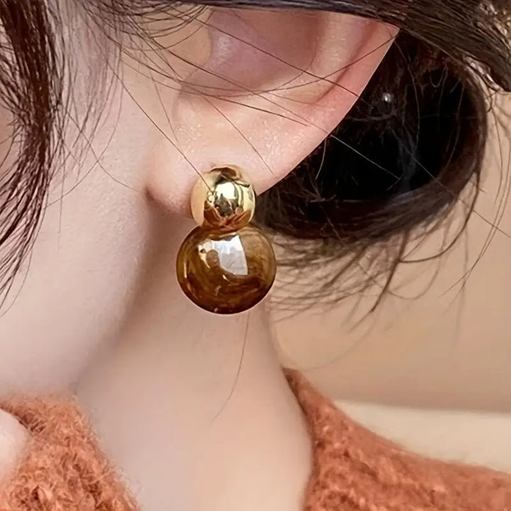 Boucles d'oreilles en goutte Amber d'Aurélie | Or