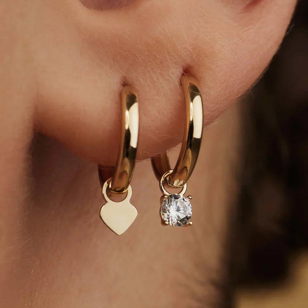 Boucles d'oreilles en pierre Larmes de Lune | Or