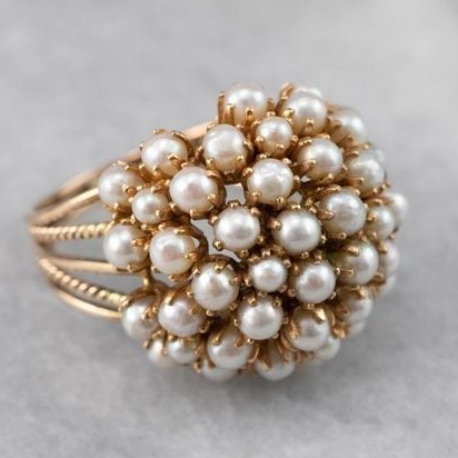 Bague en Perles Incrustées