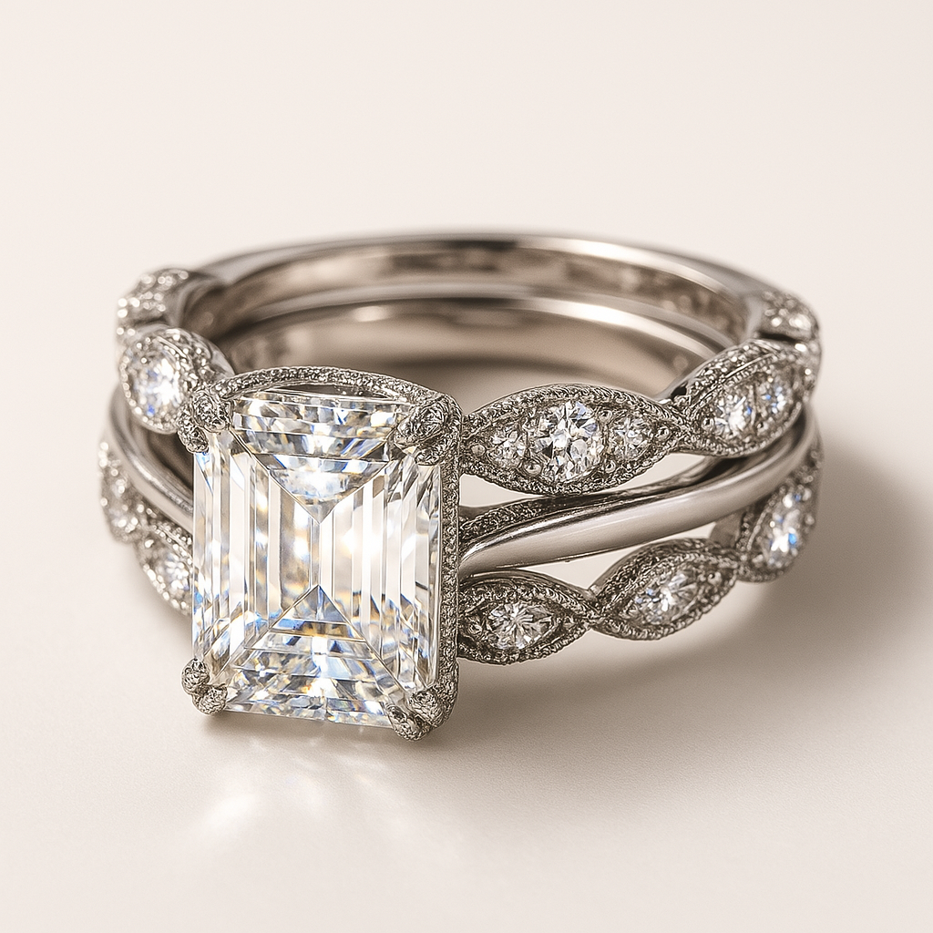 Bague Brillante en Argent Vintage