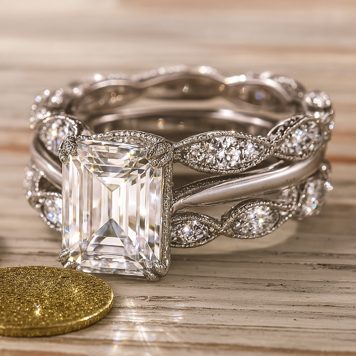 Bague Brillante en Argent Vintage