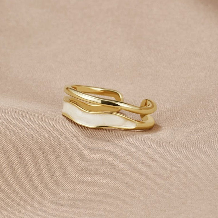 Bague dorée Sahara avec couches